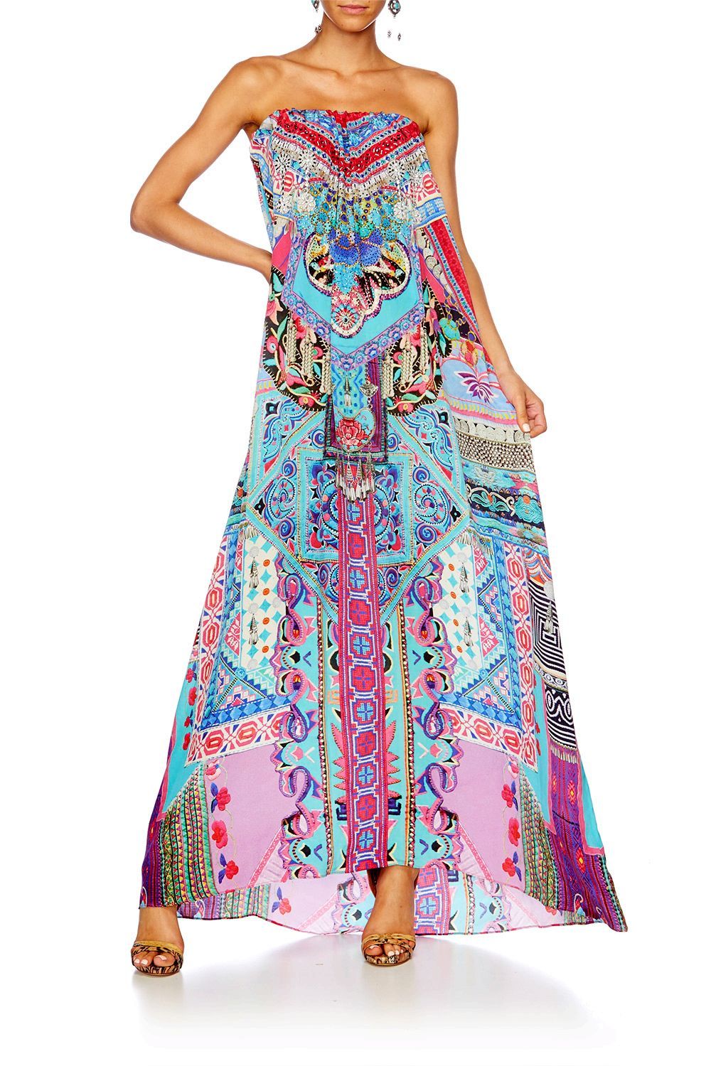FESTIVAL FRIENDS DRAWSTRING DRESS