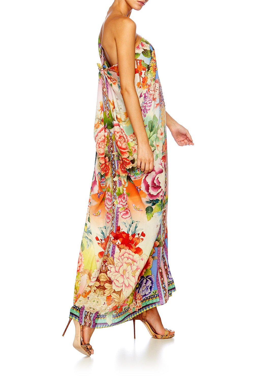 FLOWER HOUR ROUND NECK KAFTAN