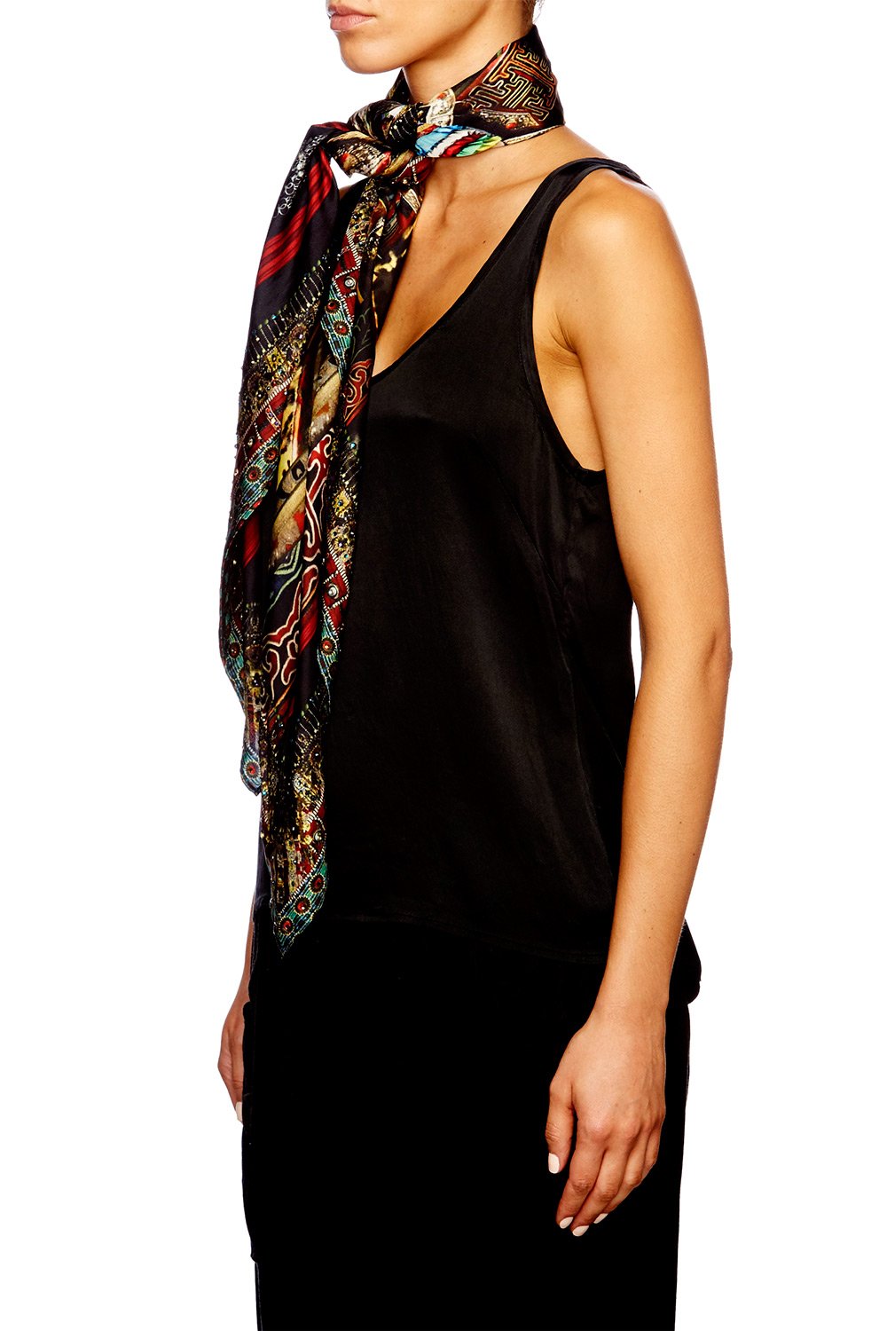 IN A DALAI DAZE LARGE SQUARE SCARF