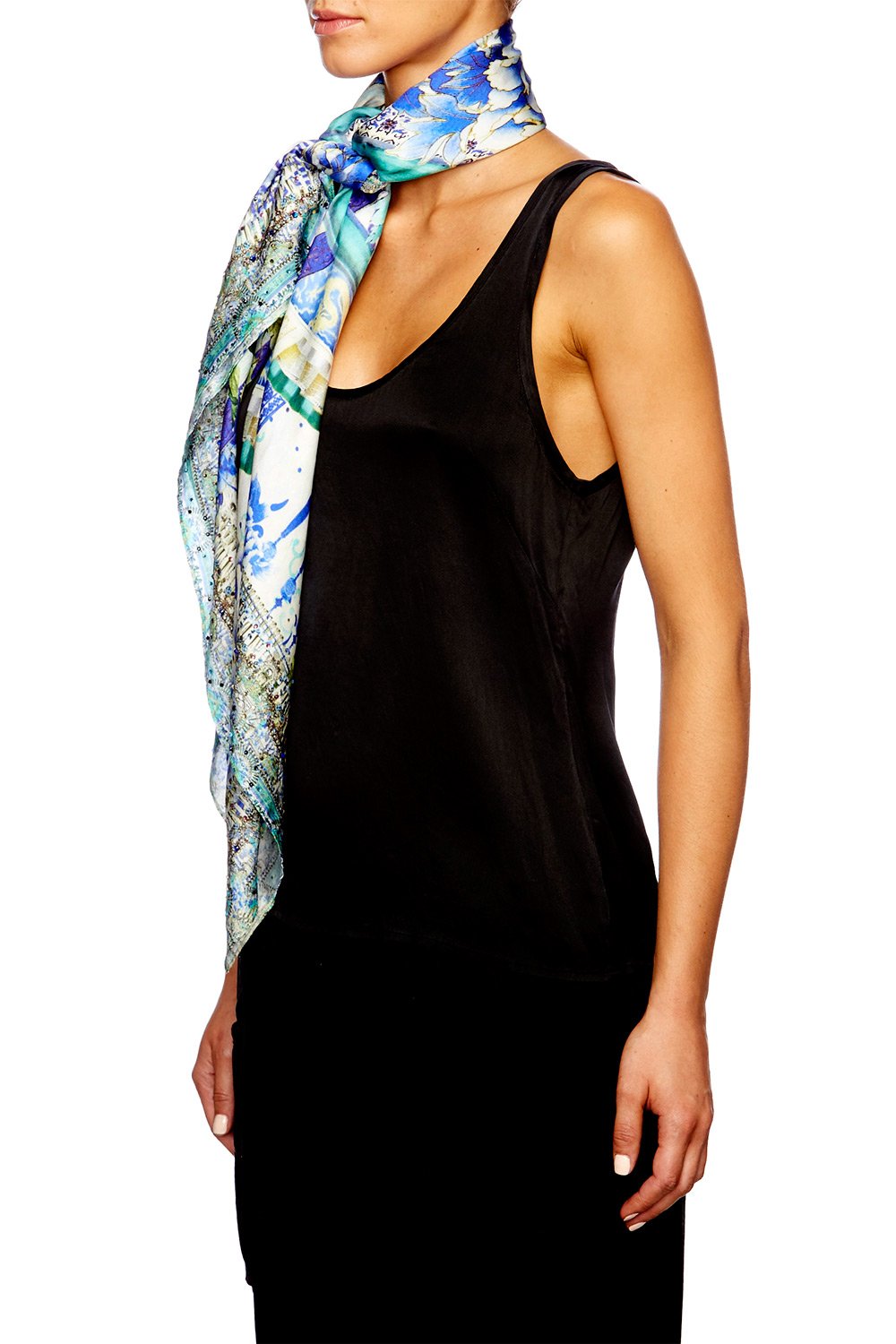 PORCELAIN PARADISE LARGE SQUARE SCARF