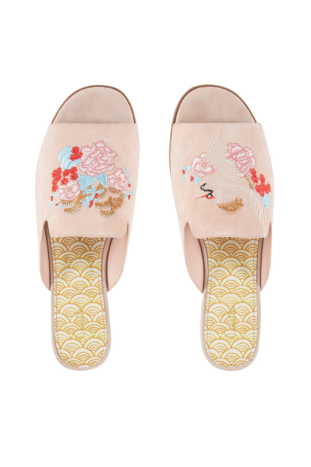 CAMILLA LIGHT PINK PEEP TOE SLIPPER