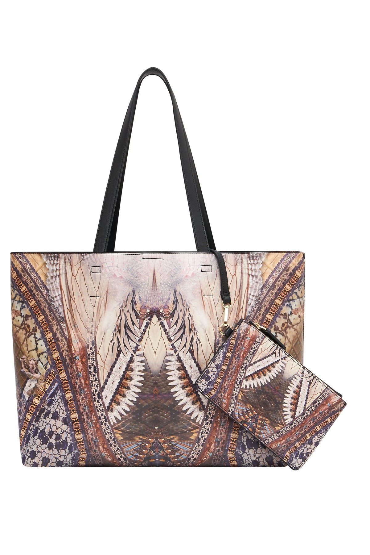 EAST WEST TOTE WITH POUCH KAKADU CALLING