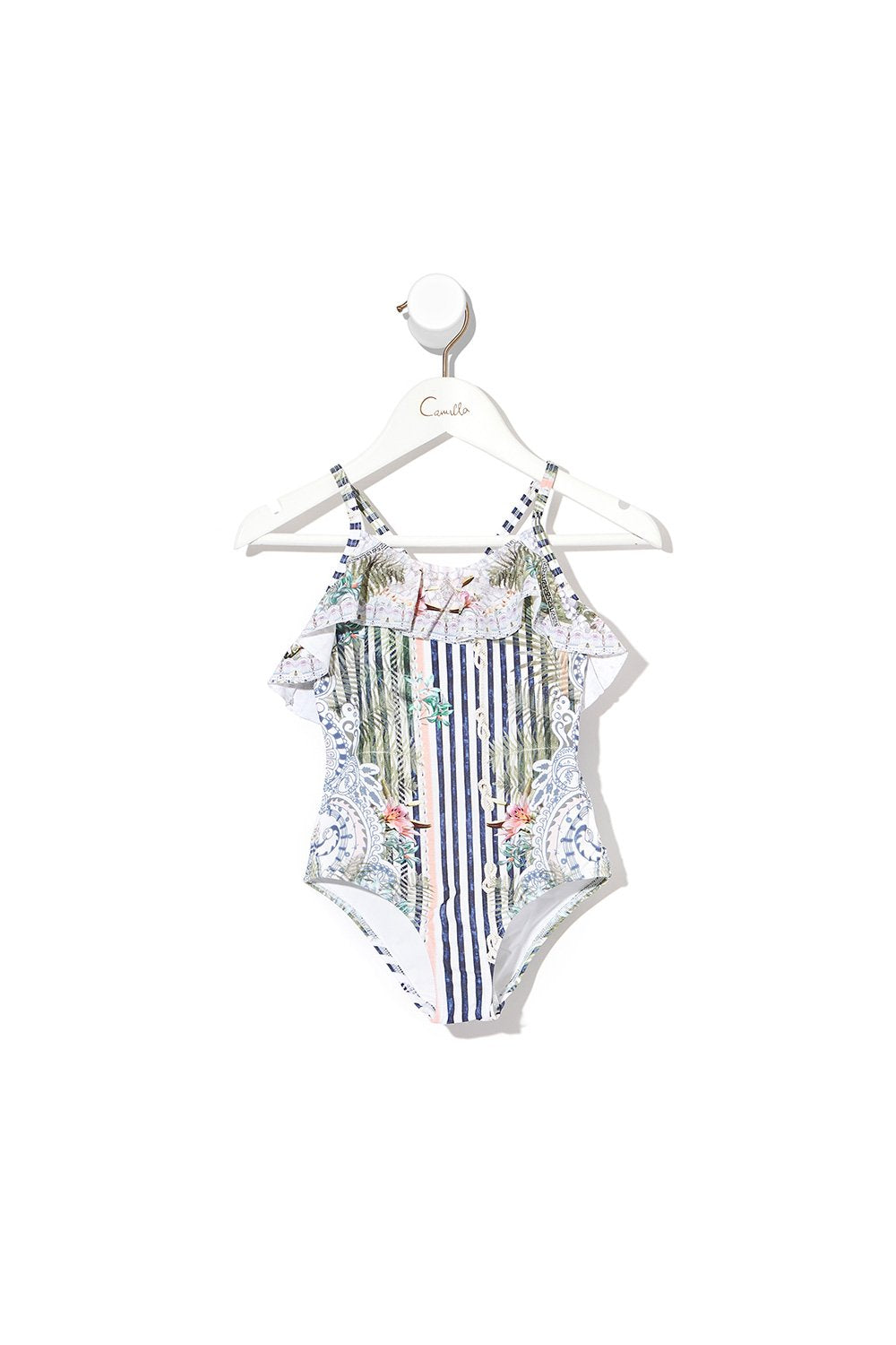 KIDS NECK FRILL ONE PIECE BEACH SHACK