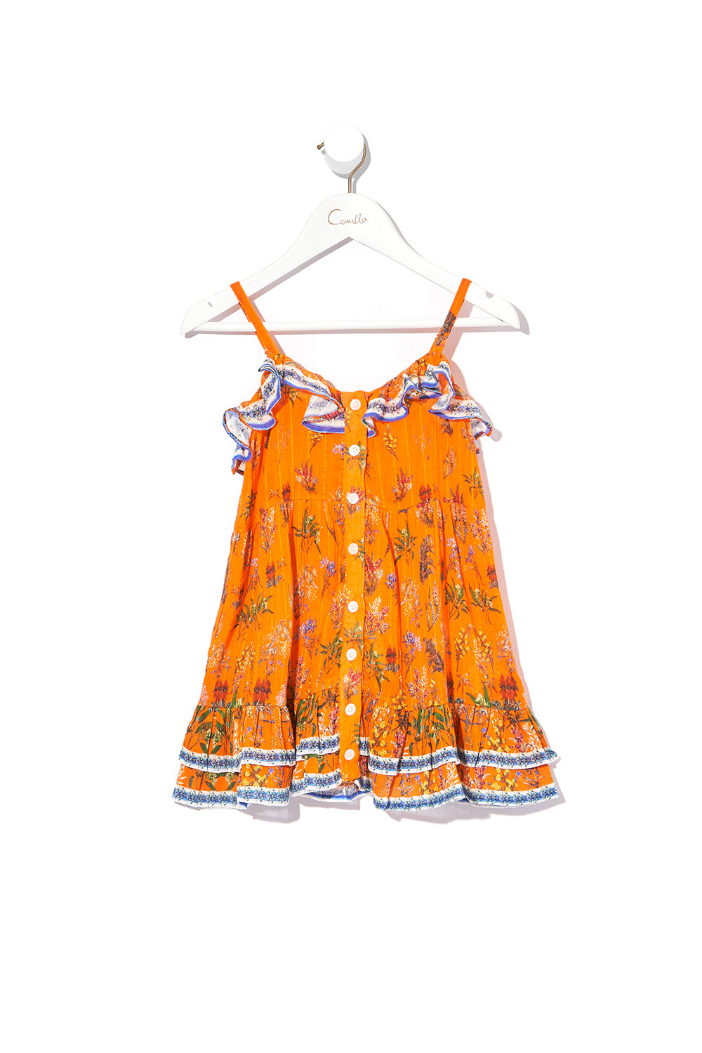 KIDS BUTTON THROUGH FRILL DRESS GONE COAST