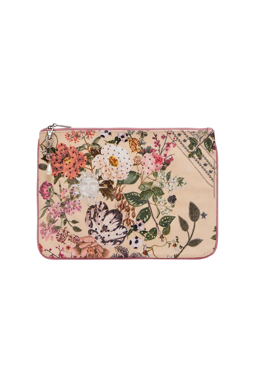 SMALL CANVAS CLUTCH PHOENIX FLOWER
