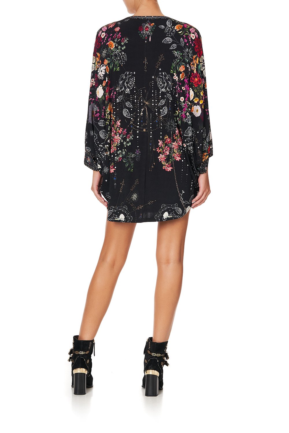 JERSEY SHORT KAFTAN WITH CURVED HEM TO THE GYPSY