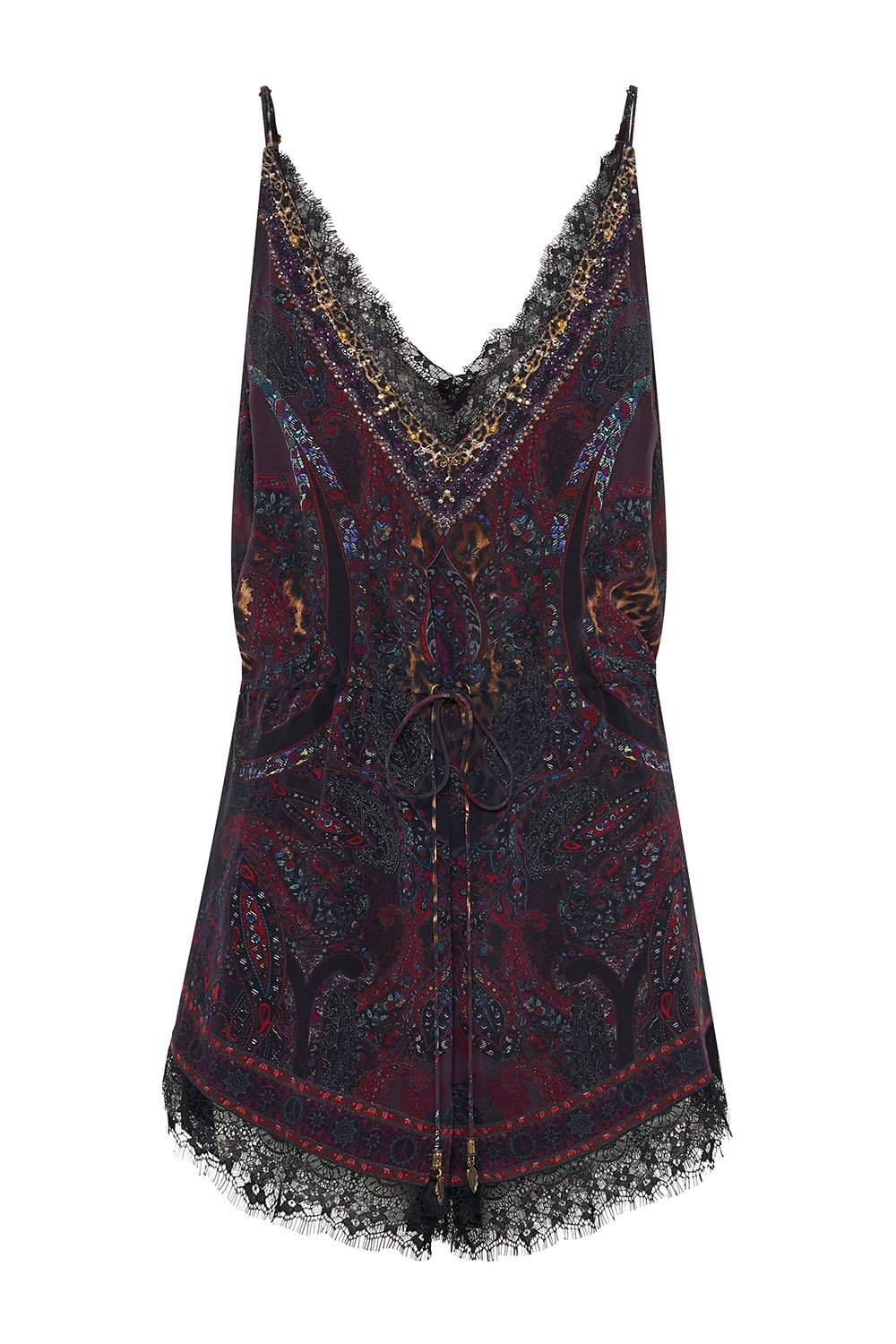 V-NECK LACE PLAYSUIT THE SMOKING LOUNGE