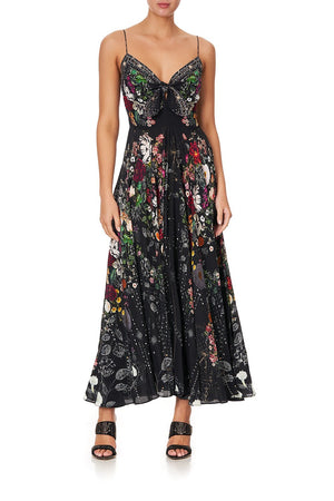 LONG DRESS WITH TIE FRONT TO THE GYPSY