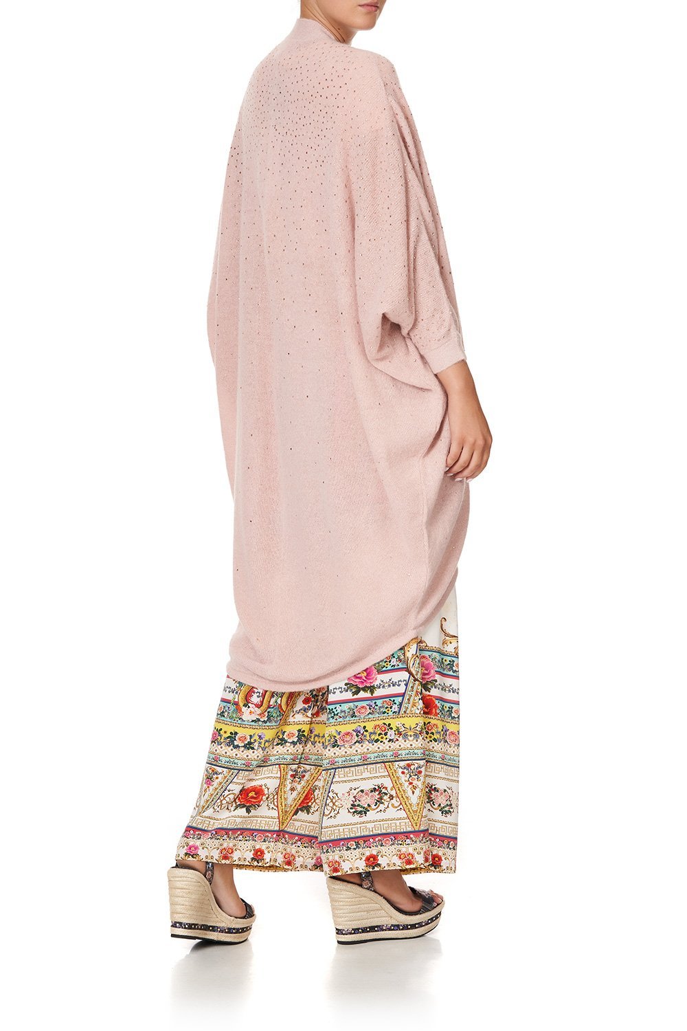 SOFT KNIT PONCHO WITH CRYSTALS PARTY IN THE PALACE