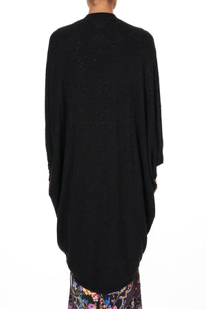 SOFT KNIT PONCHO WITH CRYSTALS BLUSHING MANOR