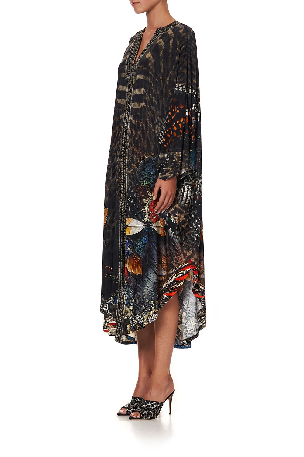 JERSEY LONG KAFTAN WITH ROUNDED HEM TREASURE CHASER