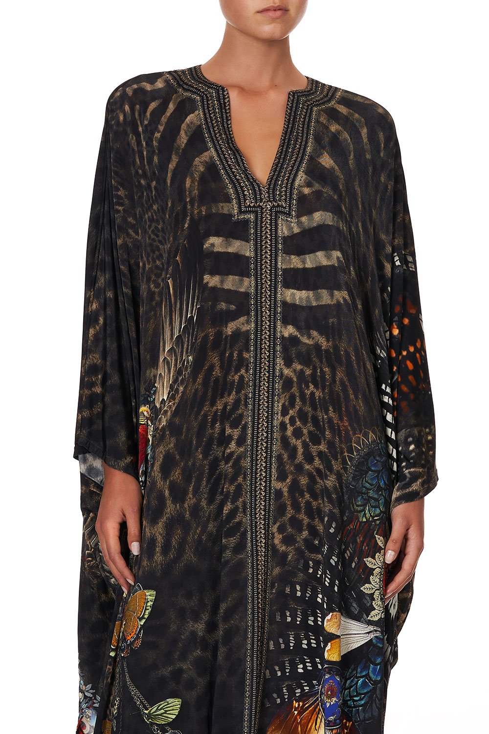 JERSEY LONG KAFTAN WITH ROUNDED HEM TREASURE CHASER