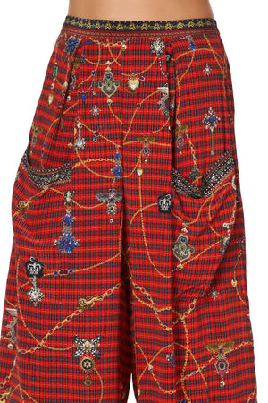 WIDE LEG TROUSER WITH FRONT POCKETS QUEENS CHILDREN