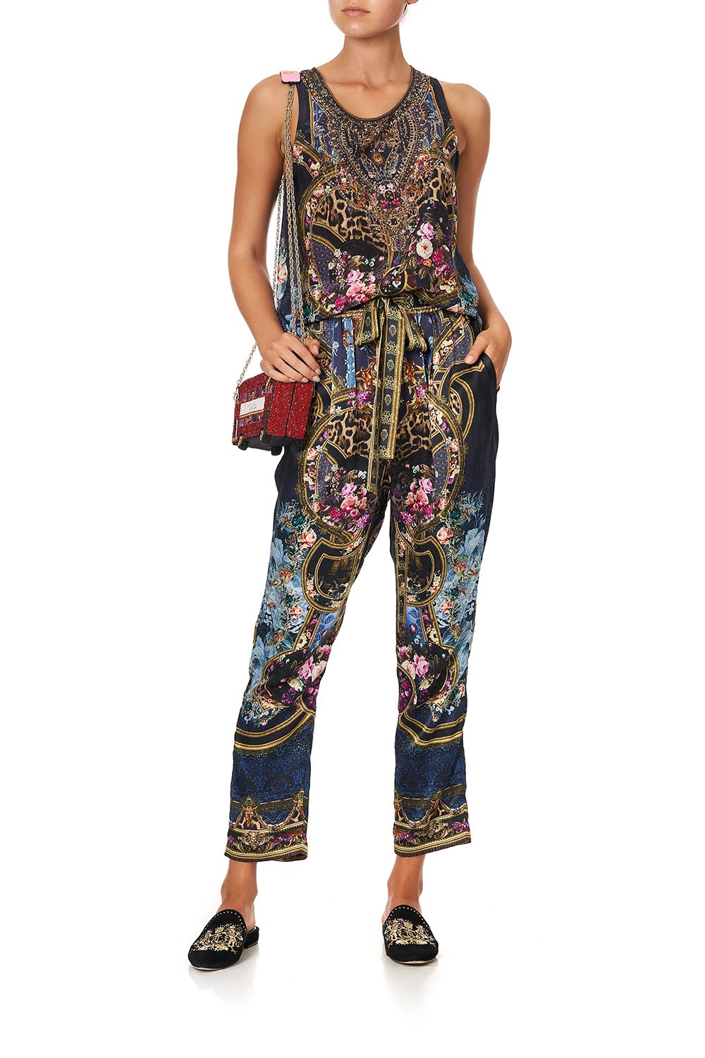 DROP CROTCH SLIM LEG PANT FIELDS OF TREASURE