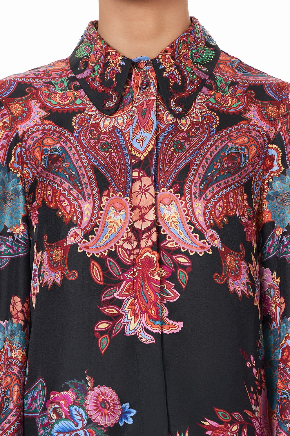 CURVED COLLAR BLOUSE SWINGING SIXTIES