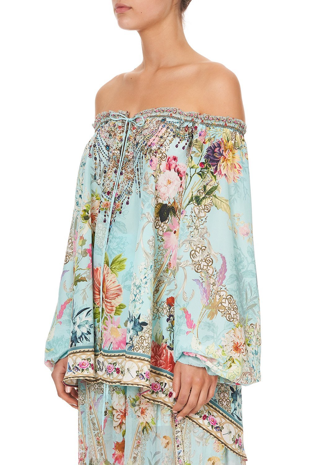 NECK TIE GATHERED BLOUSE A ROYAL STITCH UP