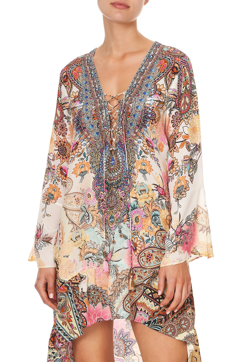 SHORT DRESS WITH HIGH LOW HEM CARNABY DISCO