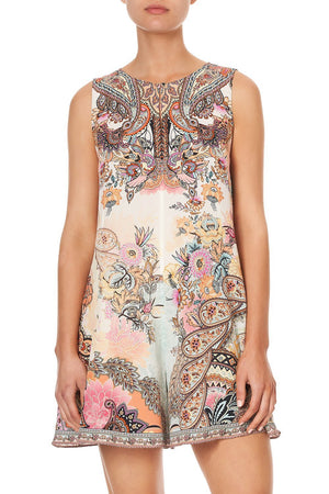 SLEEVELESS FLARED PLAYSUIT CARNABY DISCO