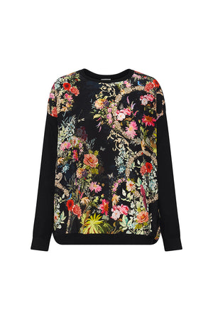 LONG SLEEVE JUMPER WITH PRINT FRONT HAMPTON HIVE