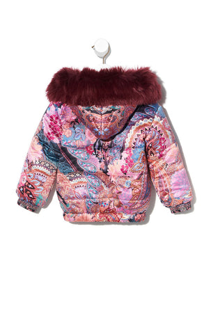 KIDS REVERSIBLE PUFFER WITH REMOVABLE FUR 12-14 MAYFAIR MARY