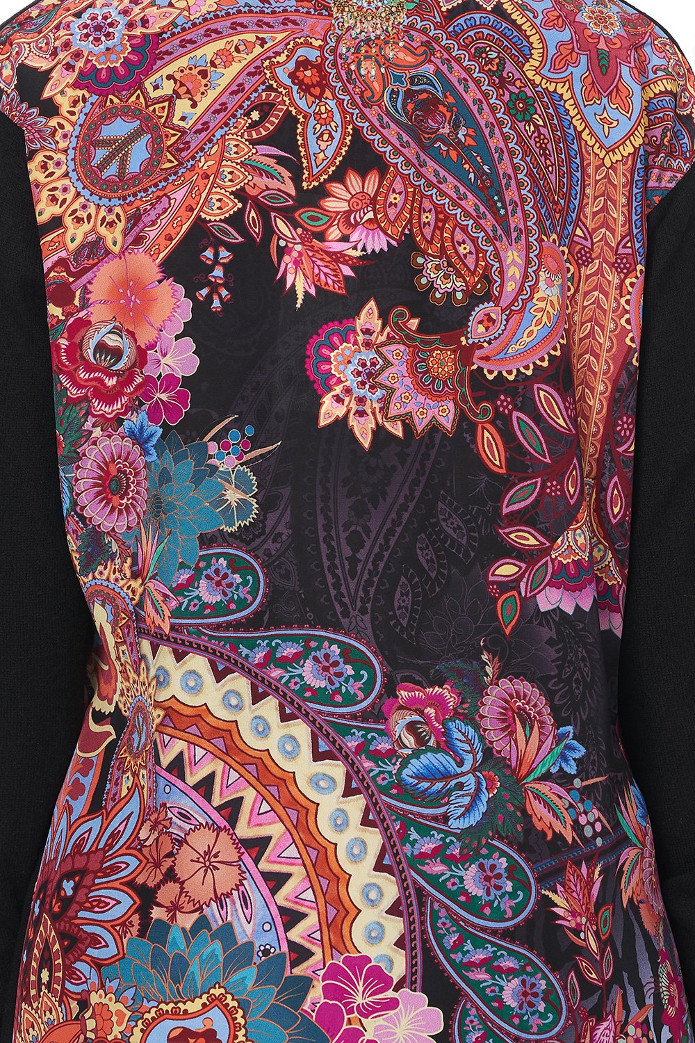 KNITTED CASUAL JACKET WITH SILK BACK SWINGING SIXTIES