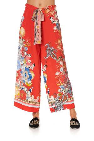 LOUNGE TROUSER WITH TIE WAIST PAISLEY IN PATCHES
