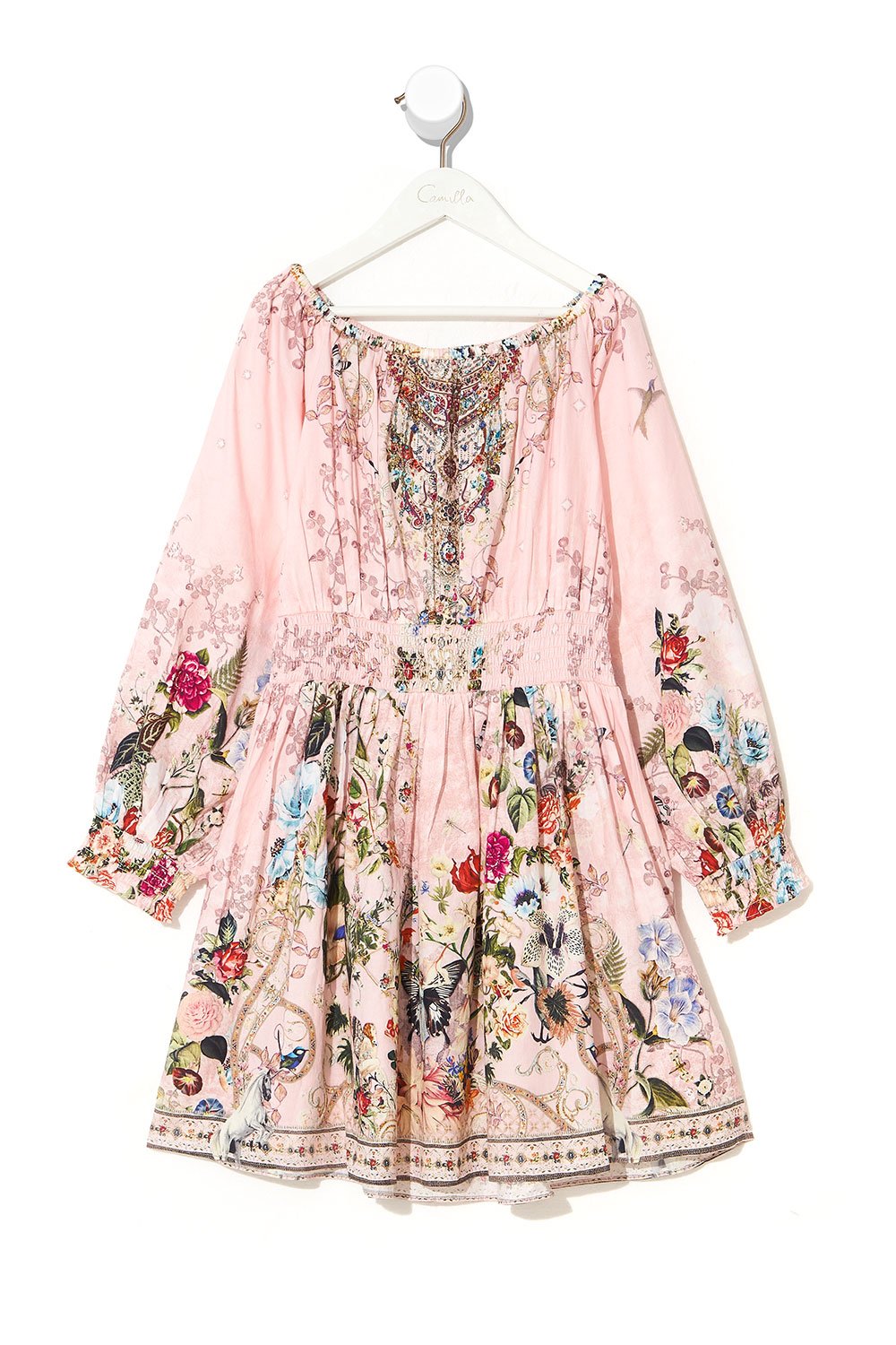 KIDS SHIRRED WAIST DRESS 12-14 YOUNG HEARTS