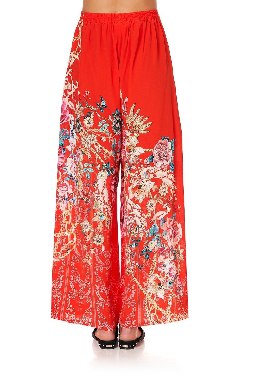 WIDE LEG TROUSER WITH FRONT POCKETS AND THE QUEEN WORE RED