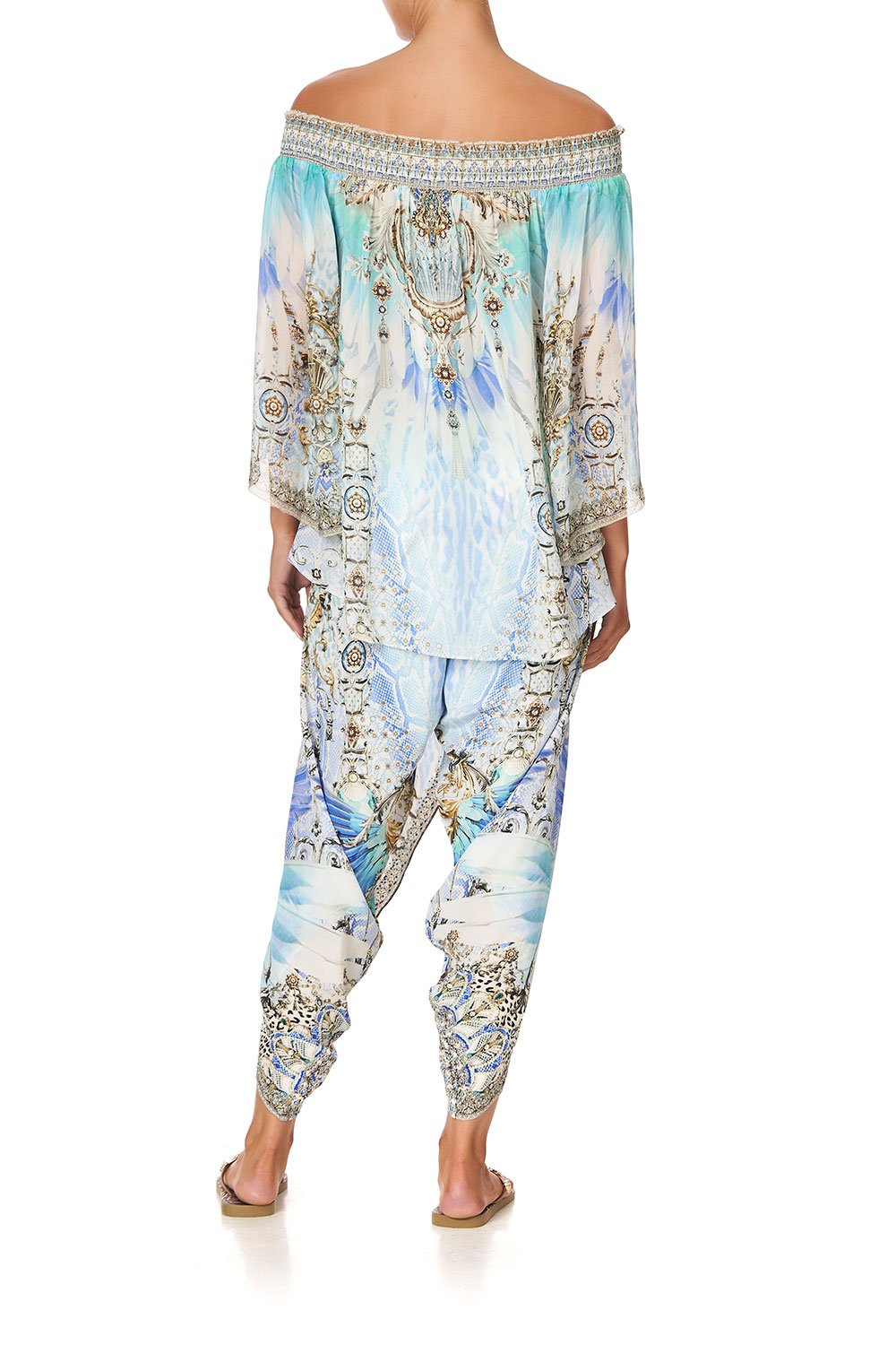 OFF SHOULDER SHIRRED BLOUSE GATSBYS GIRL