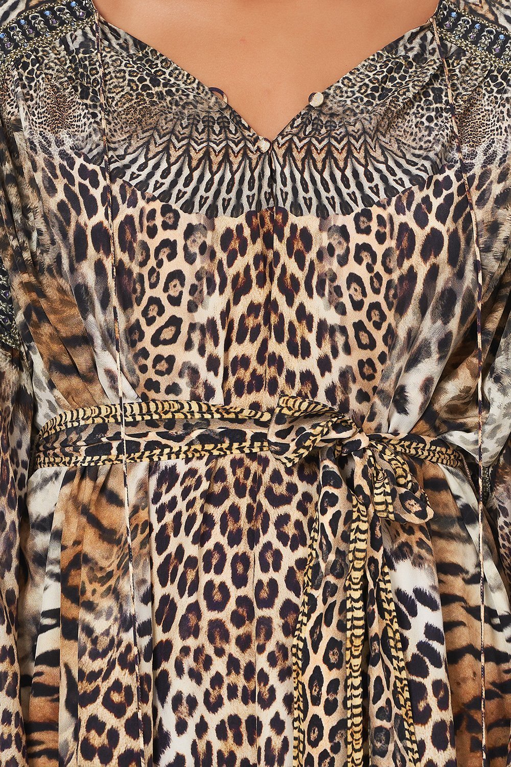 BLOUSON TIE DRESS WITH YOKE CALL OF THE CATHEDRAL