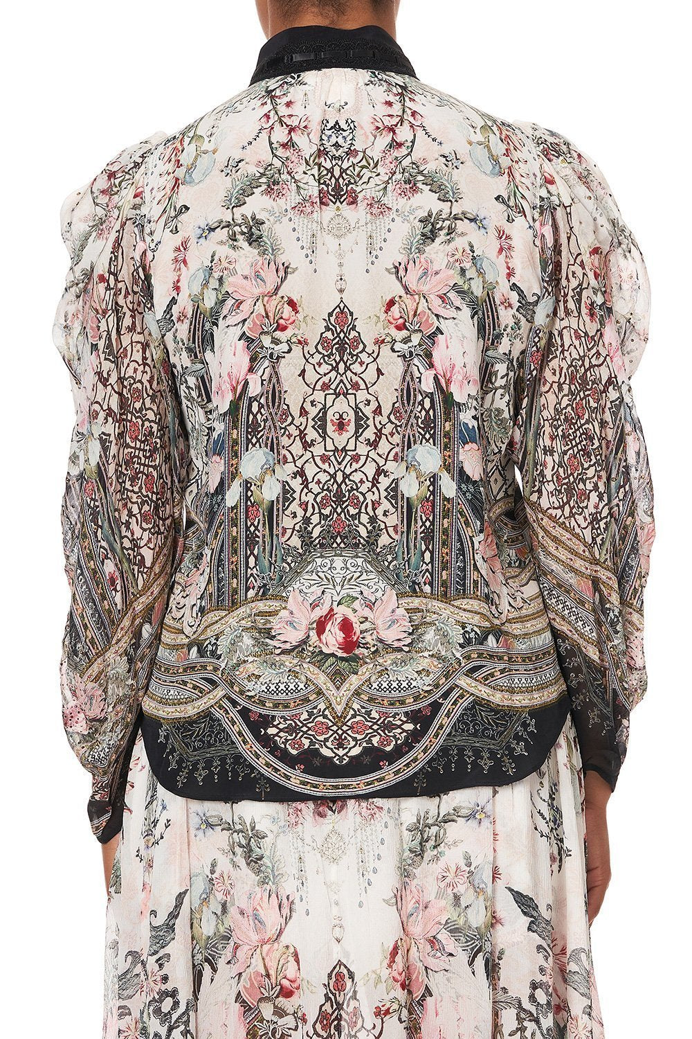 PINTUCK BLOUSE WITH DRAPED SLEEVE ROMANCE IS BORN