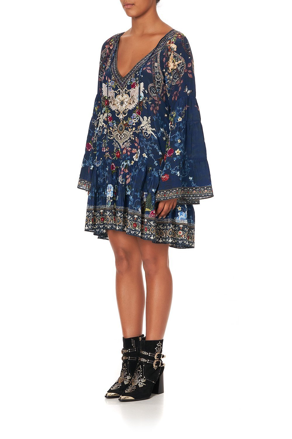 A-LINE GATHERED PANEL DRESS DREAMS OF MIDSUMMER