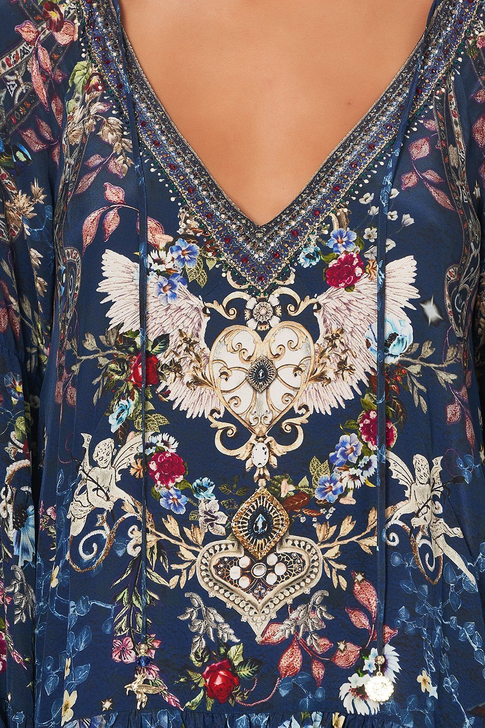 A-LINE GATHERED PANEL DRESS DREAMS OF MIDSUMMER