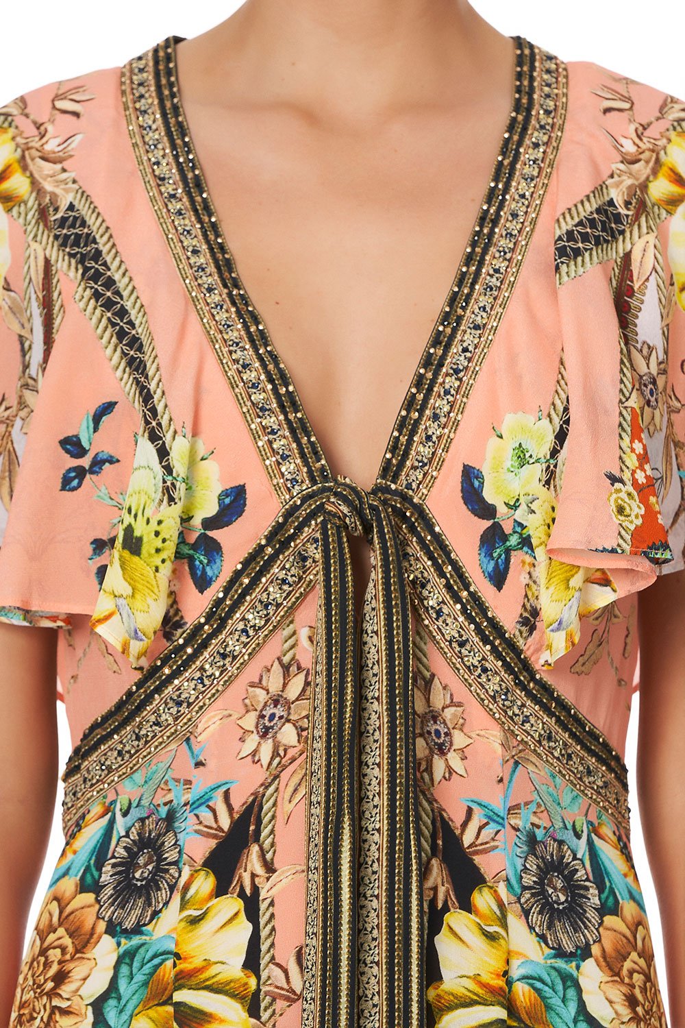 TIE FRONT MAXI WITH CF SPLIT WATCH THE THRONE