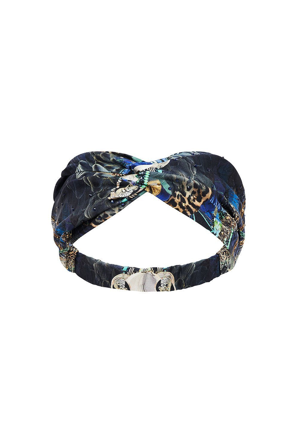 WOVEN TWIST HEADBAND DRIPPING IN DECO