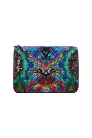 SMALL CANVAS CLUTCH HYPED UP HIPPIE