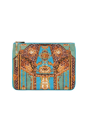 SMALL CANVAS CLUTCH DRIPPING IN DECADENCE