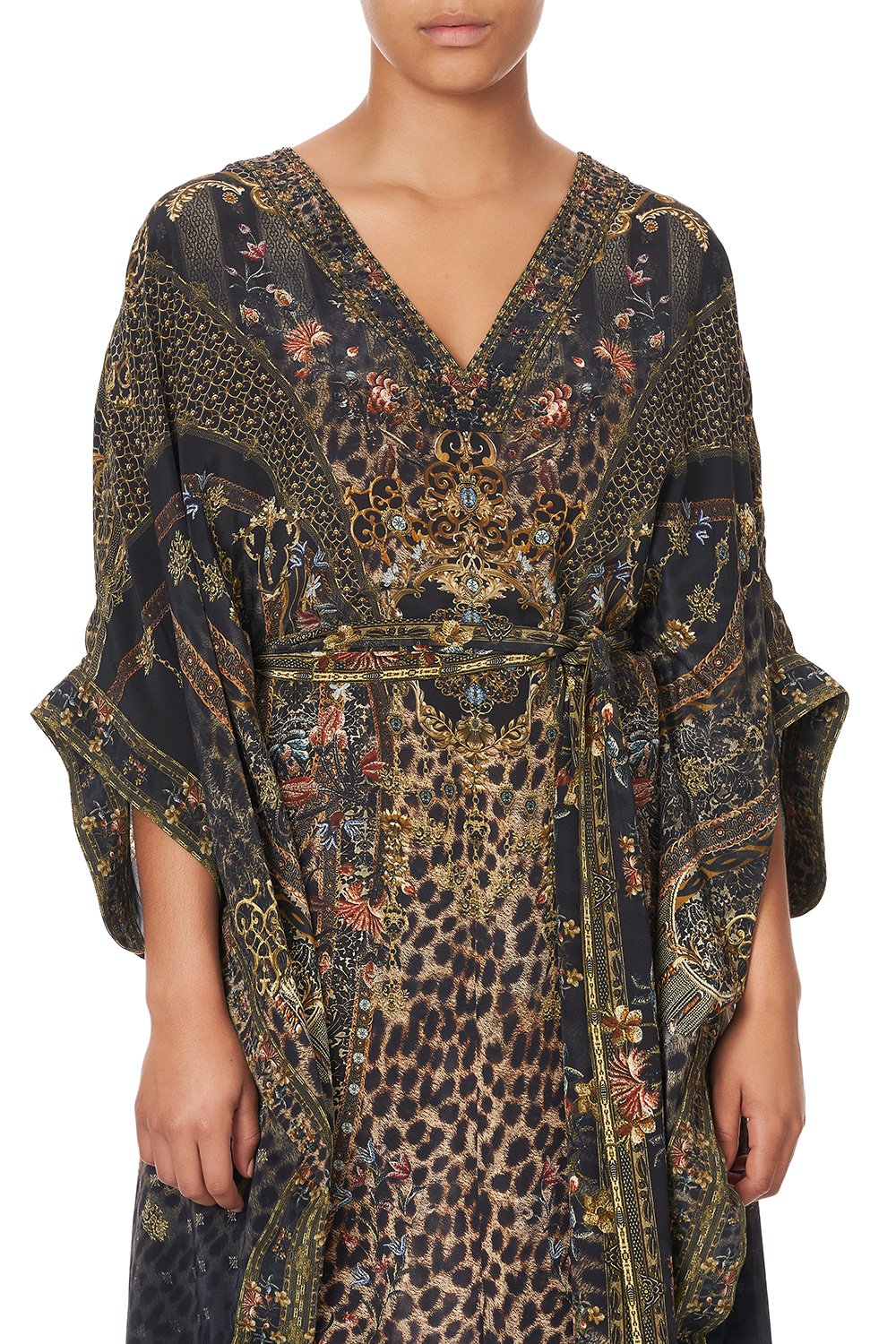 KAFTAN WITH V-NECKBAND AND BELT ABINGDON PALACE