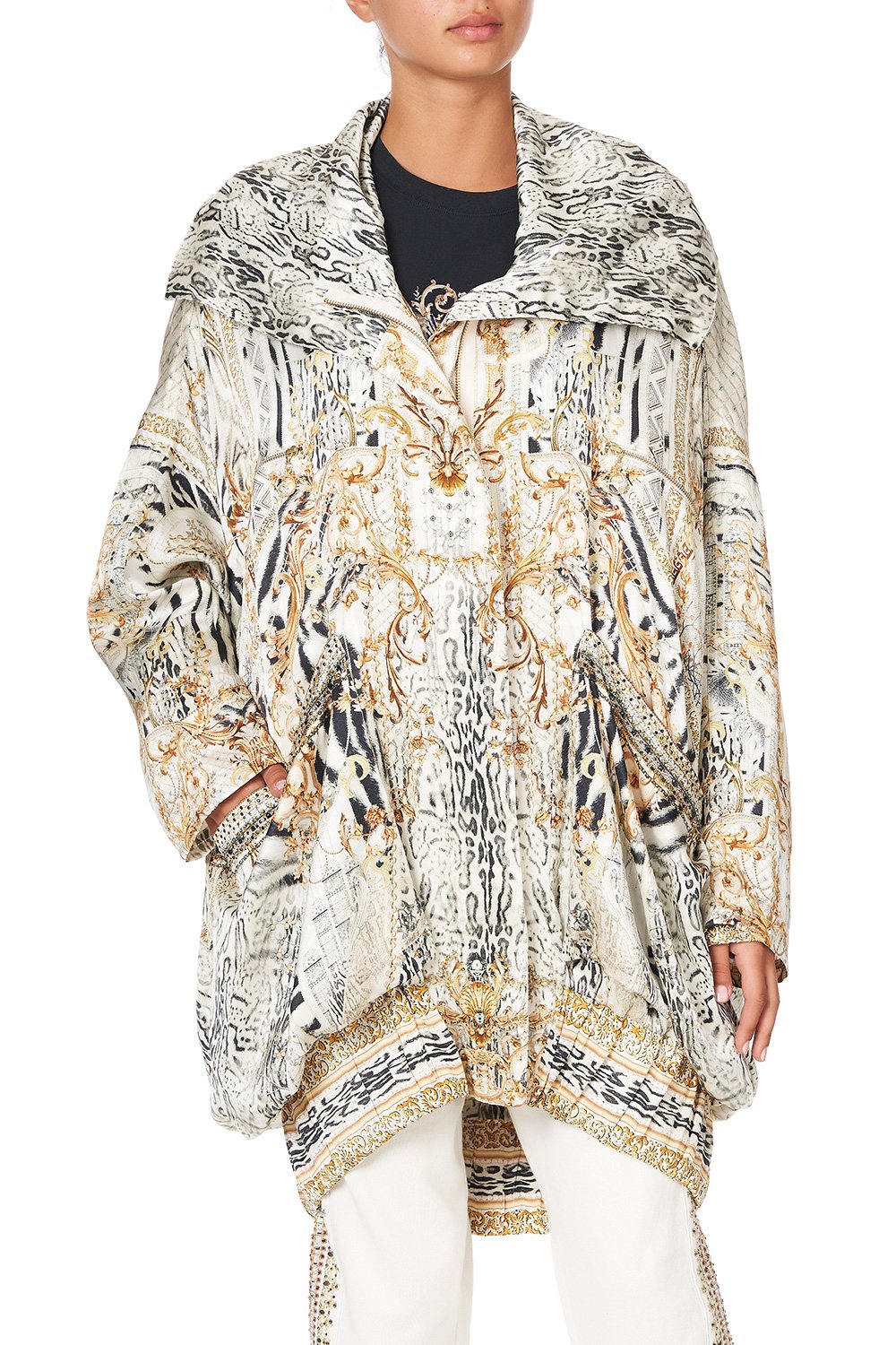 PARKA JACKET WITH RIB GATES OF GLORY