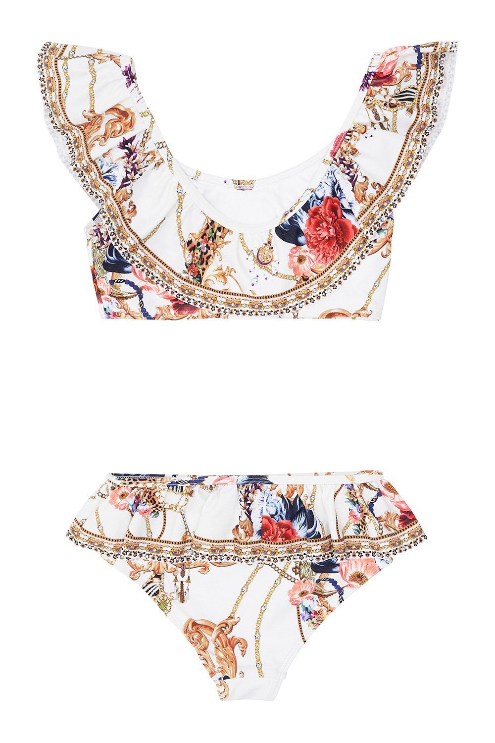 KIDS FRILL CROP BIKINI 4-10 REIGN SUPREME
