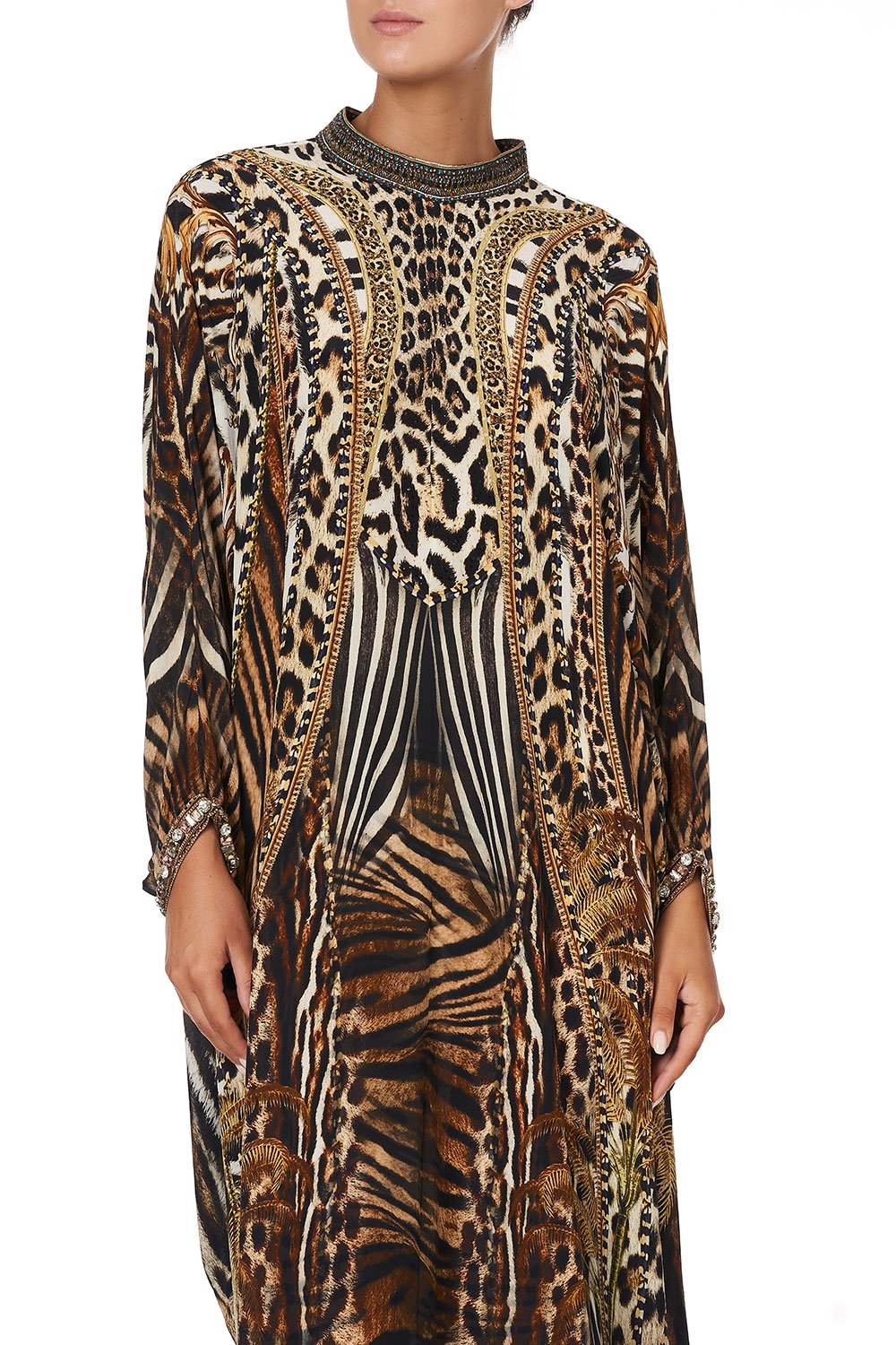 HIGH COLLAR KAFTAN WITH TIE BERKELEY ST AFTER DARK
