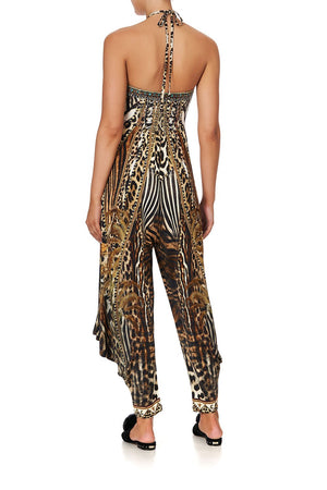 DRAPED PANT JUMPSUIT WITH HARDWARE BERKELEY ST AFTER DARK