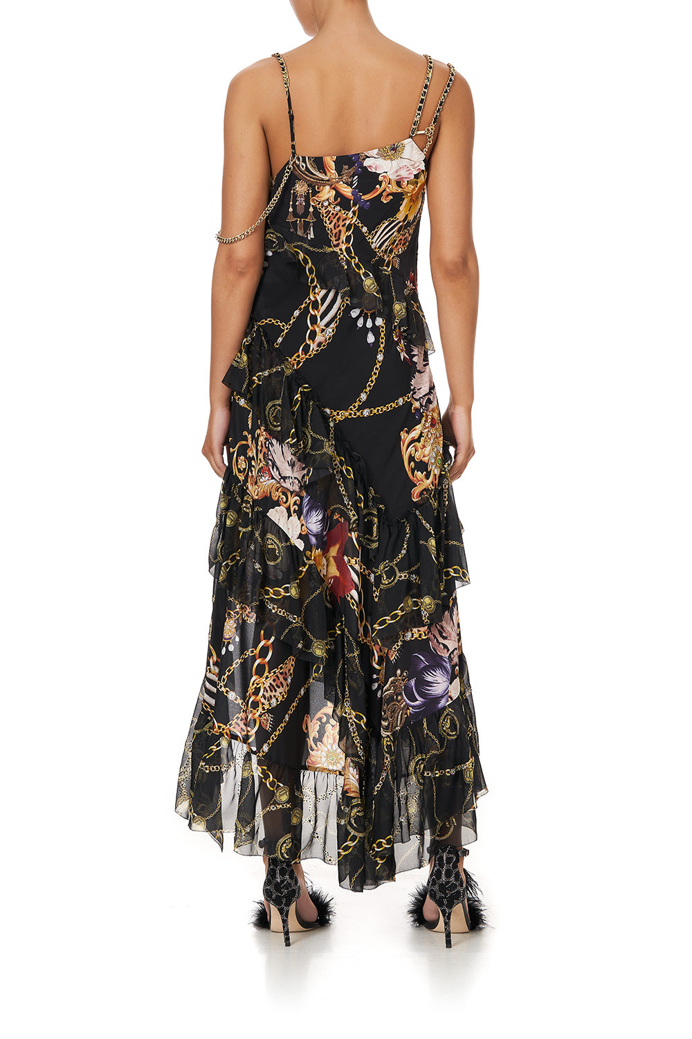 ASYMMETRIC MULTI FRILL DRESS A NIGHT IN THE 90S