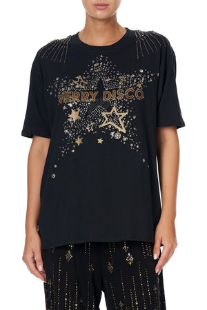 OVERSIZE BAND TEE LADY STARDUST