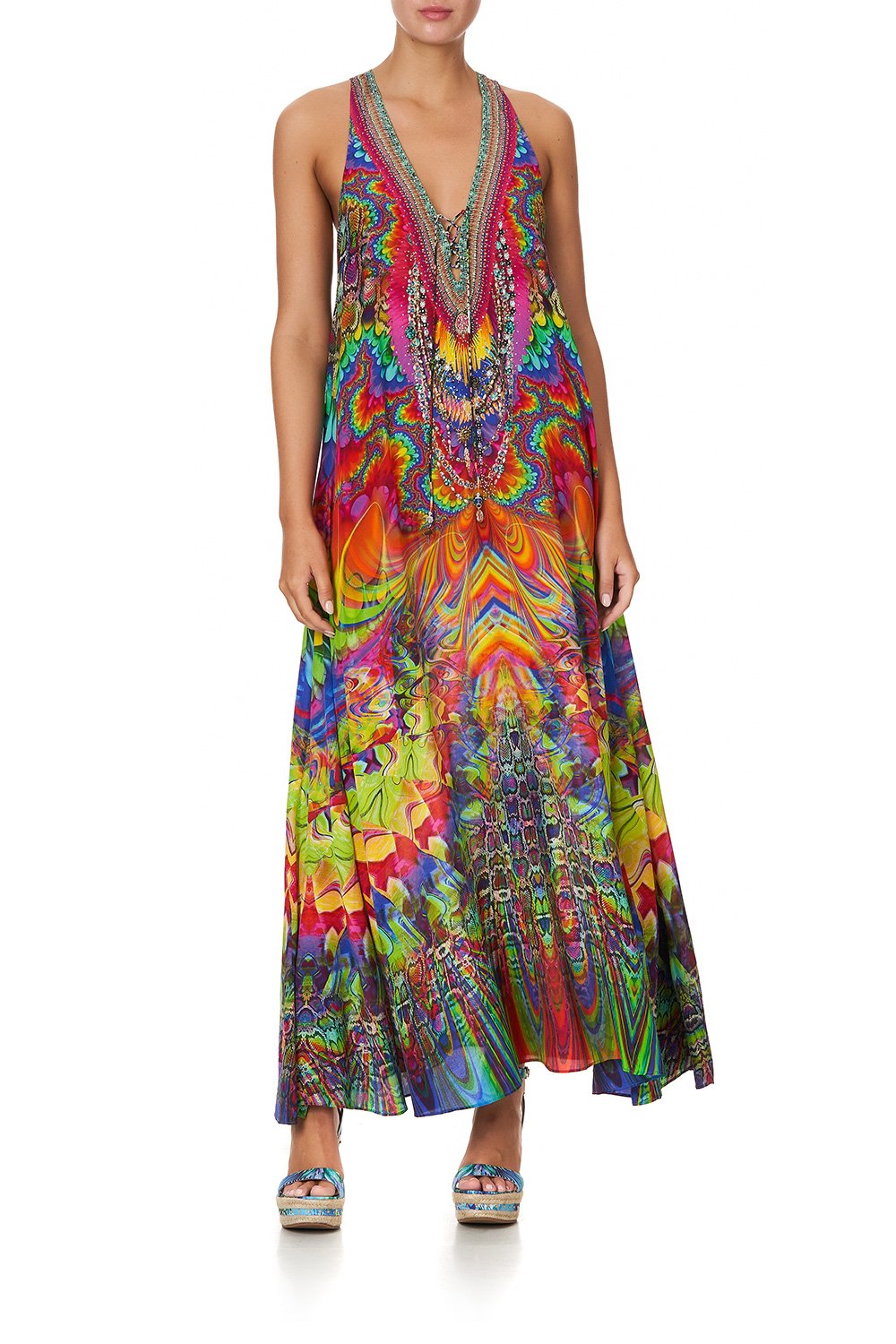 LACE UP RACER BACK DRESS COMING DOWN FROM COSMOS