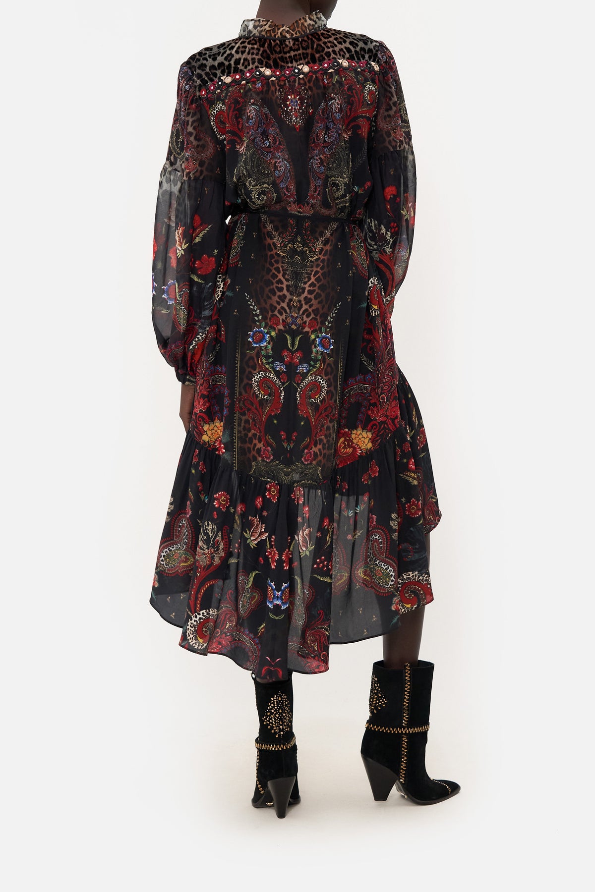 BLOUSON HIGH LOW DRESS WOODSTOCK ROCK