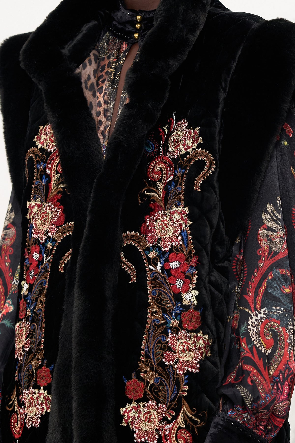 OVERSIZED FAUX FUR GILET WOODSTOCK ROCK