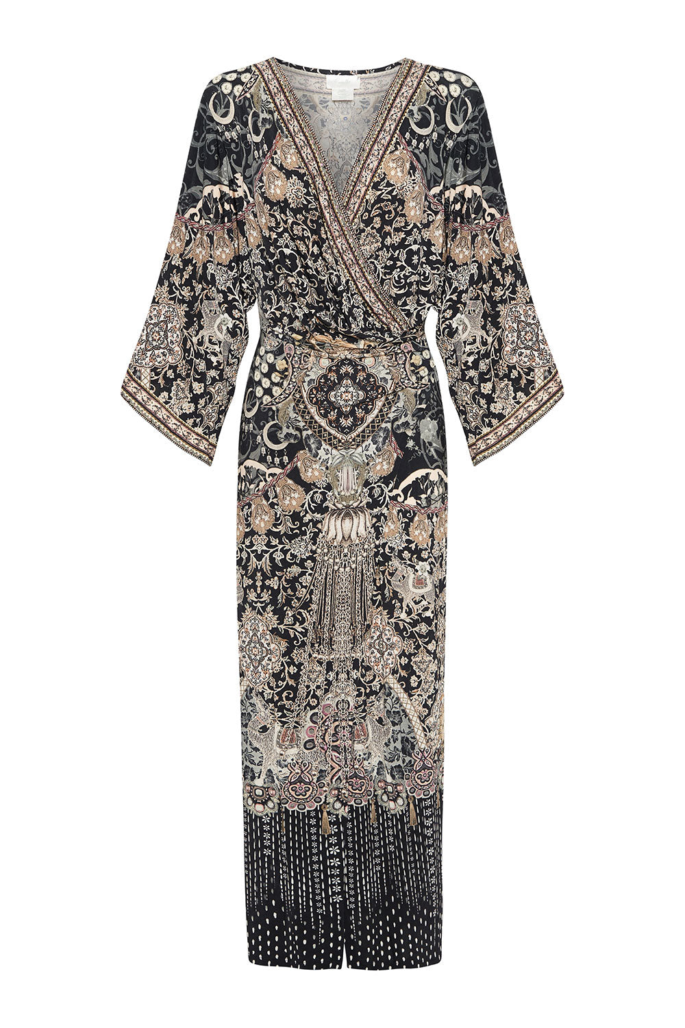 DRAPED WRAP DRESS DUST HER OFF