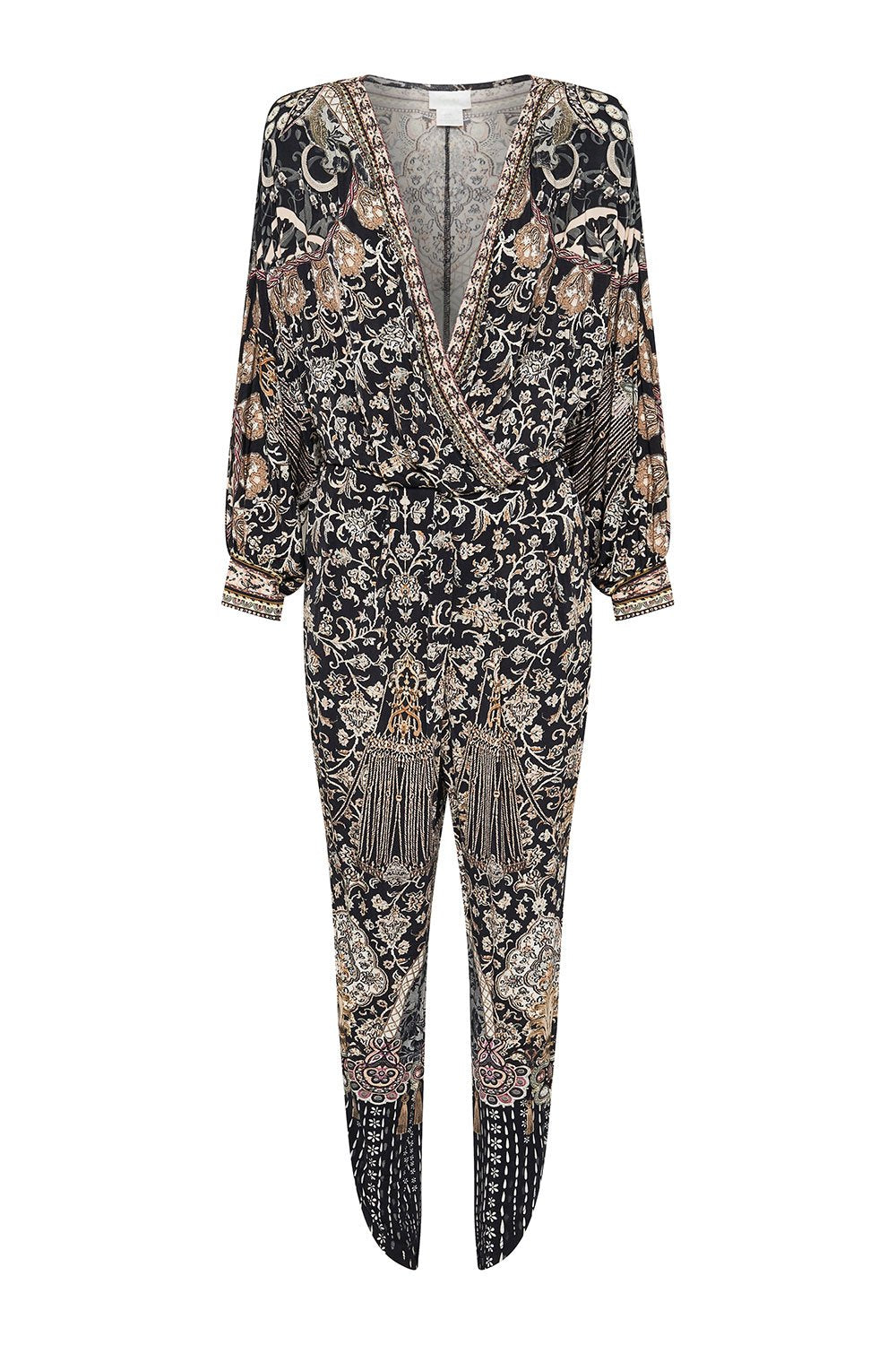 JERSEY TWIST FRONT JUMPSUIT DUST HER OFF