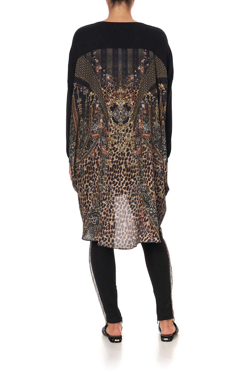 V NECK JUMPER WITH PRINT BACK ABINGDON PALACE